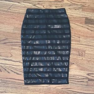 Shimmer Pencil Skirt by The Limited